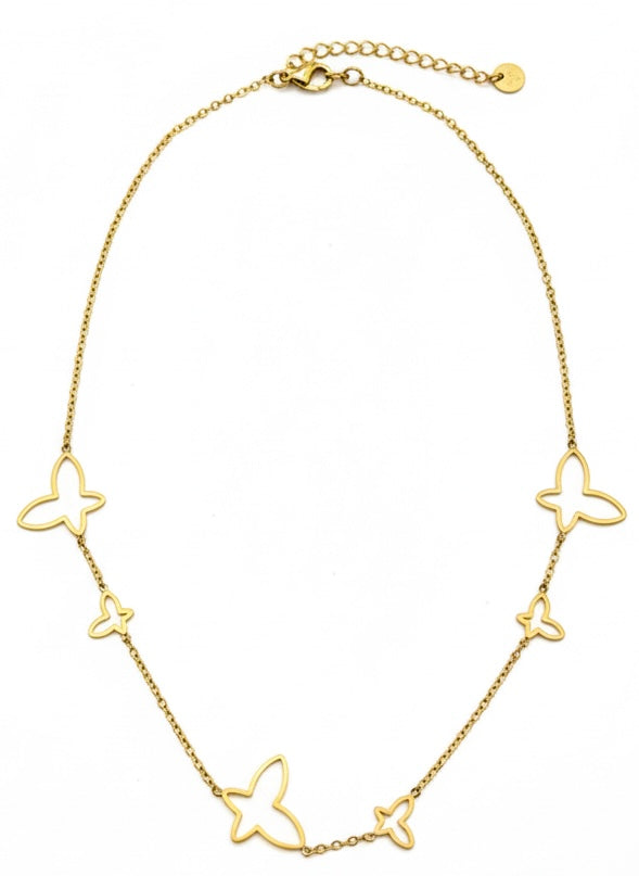 Dainty Butterfly Cutout Choker Necklace