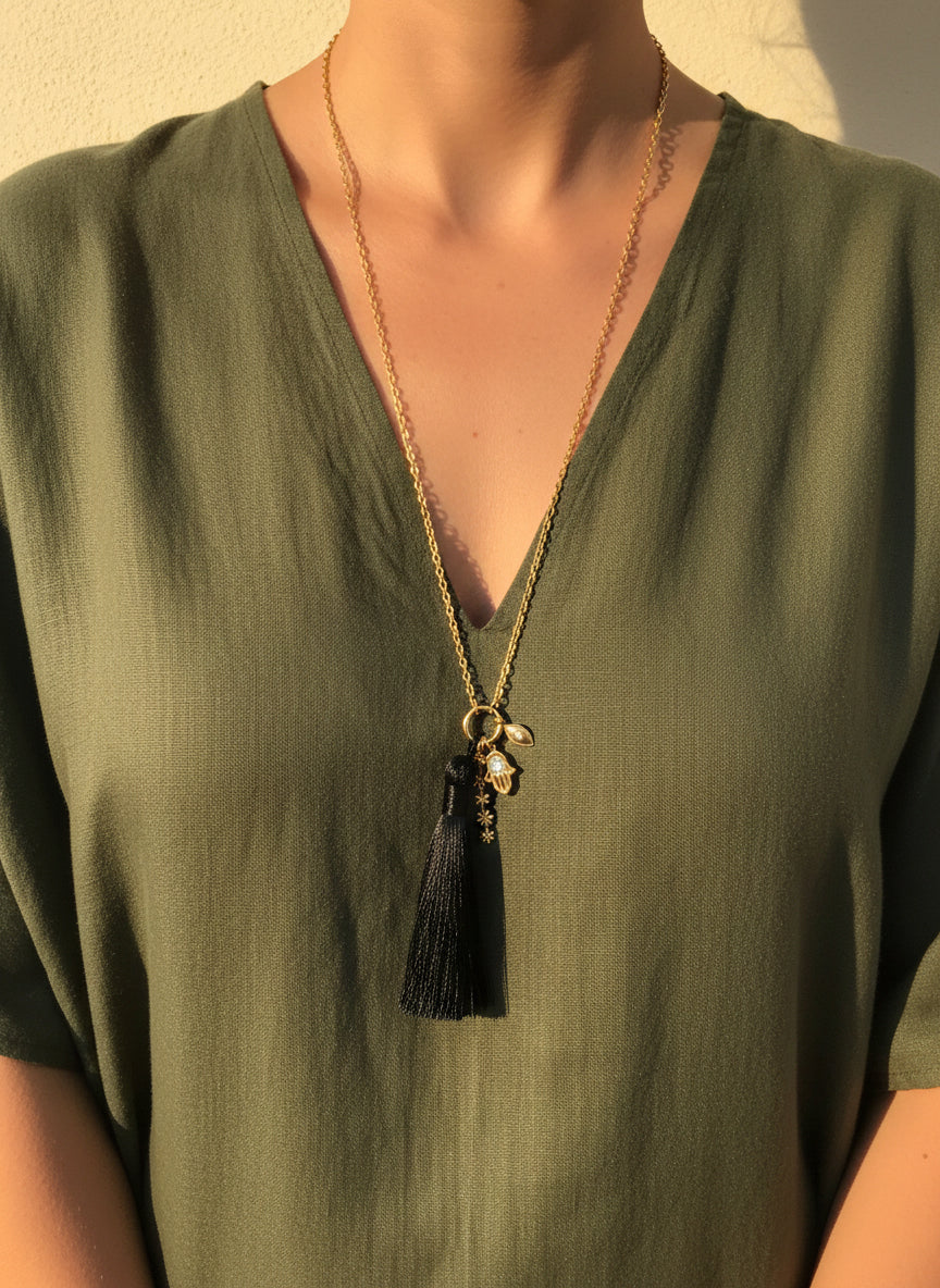 The Midnight Aura Long Necklace