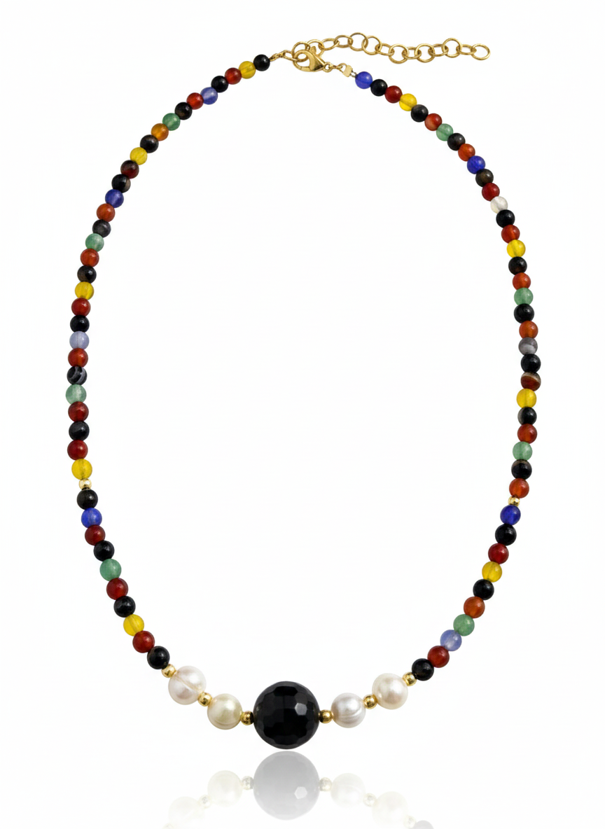 The "Midnight Prism" Handmade Choker Necklace