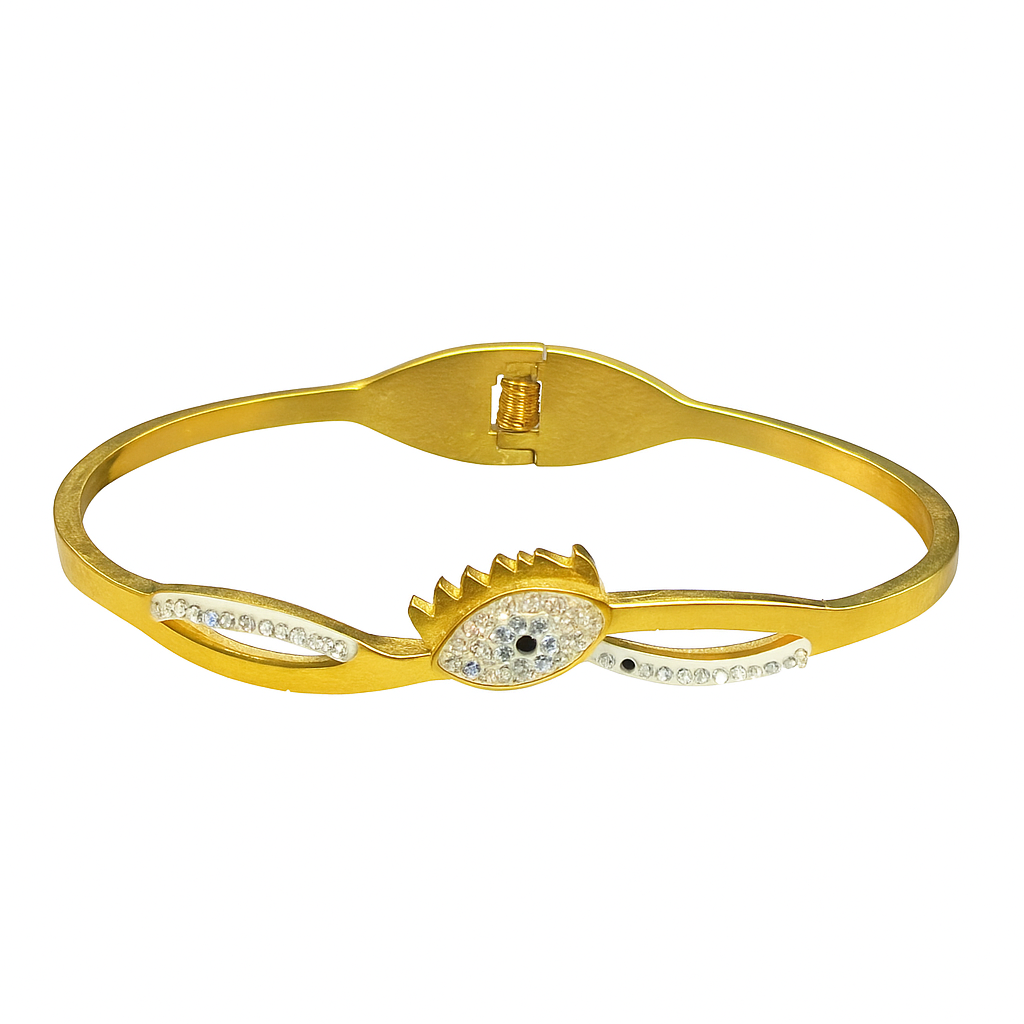 Crystal Evil Eye Bangle