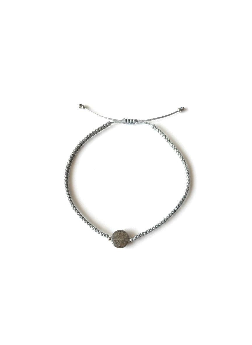 Handcrafted Hematite Moonstone Cord Bracelet