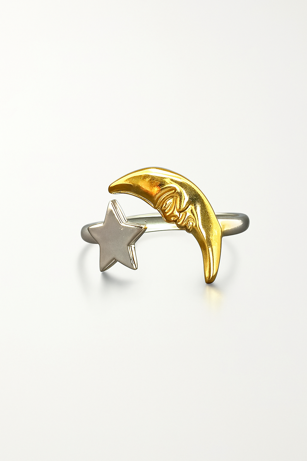 Moon & Star Duo Ring