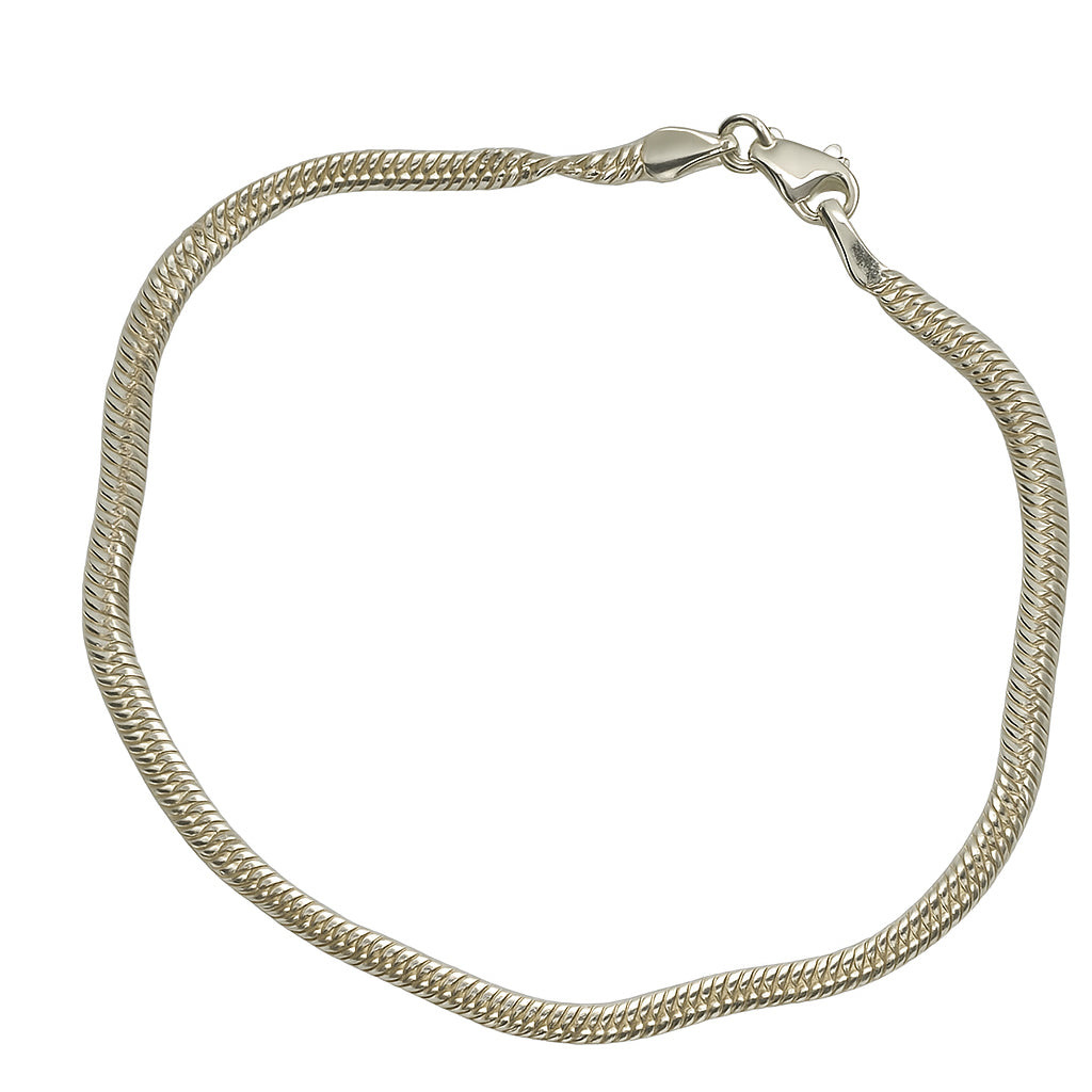 Silver Herringbone Chain Bracelet