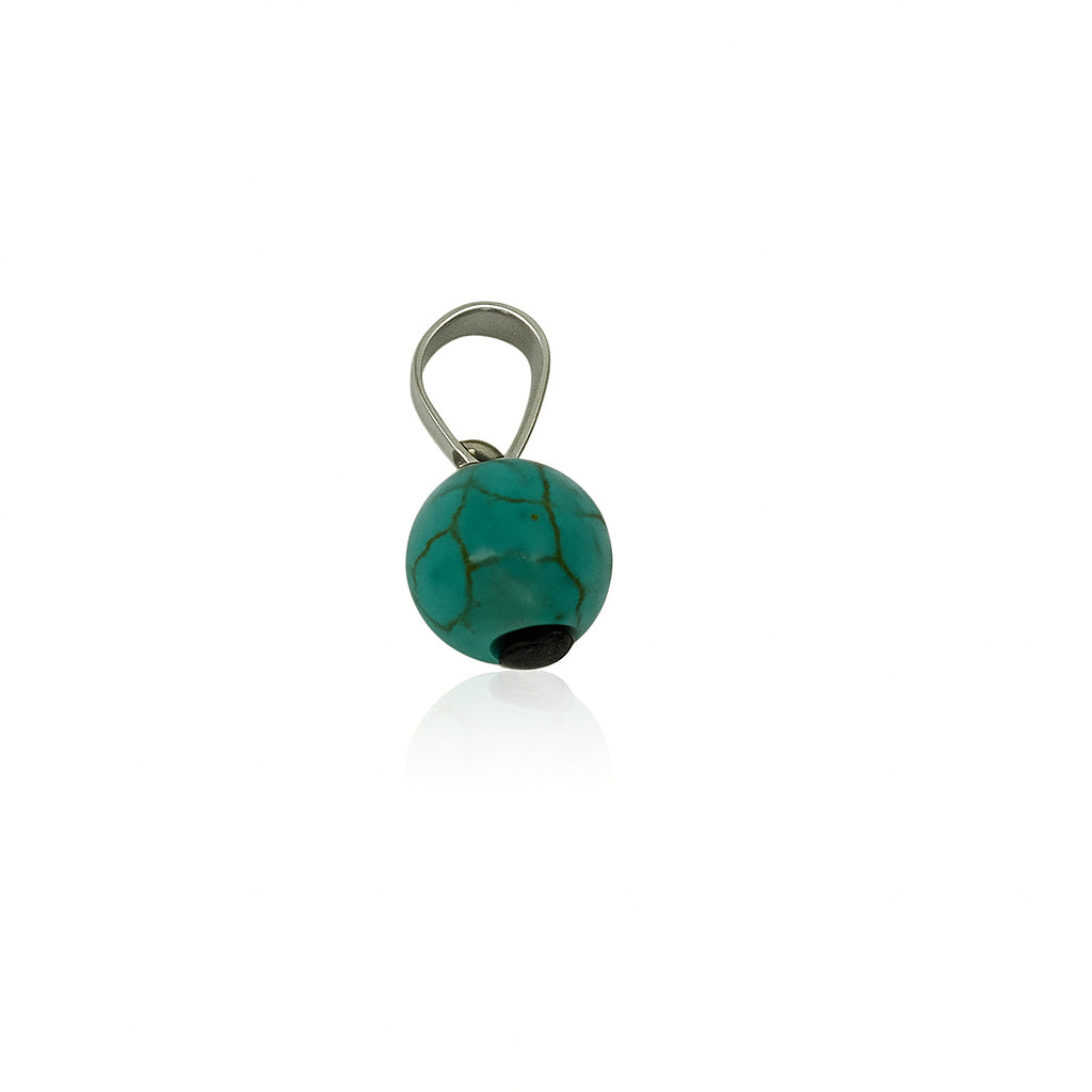 Turquoise Bead Pendant Charm