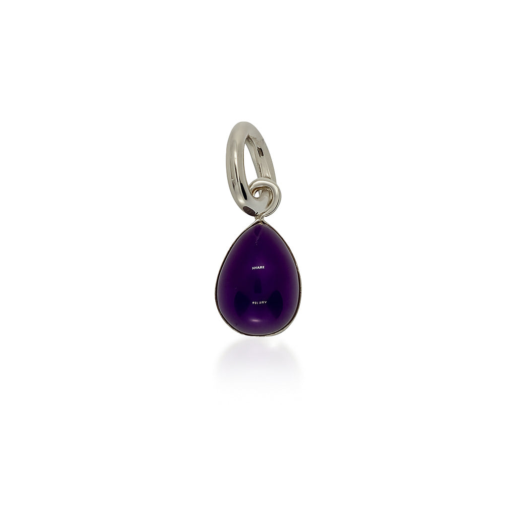 Purple teardrop pendant