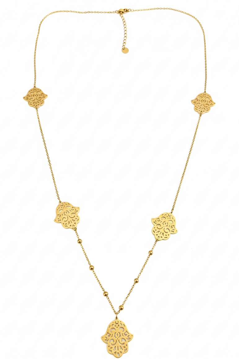 Sacred Hamsa Long Necklace