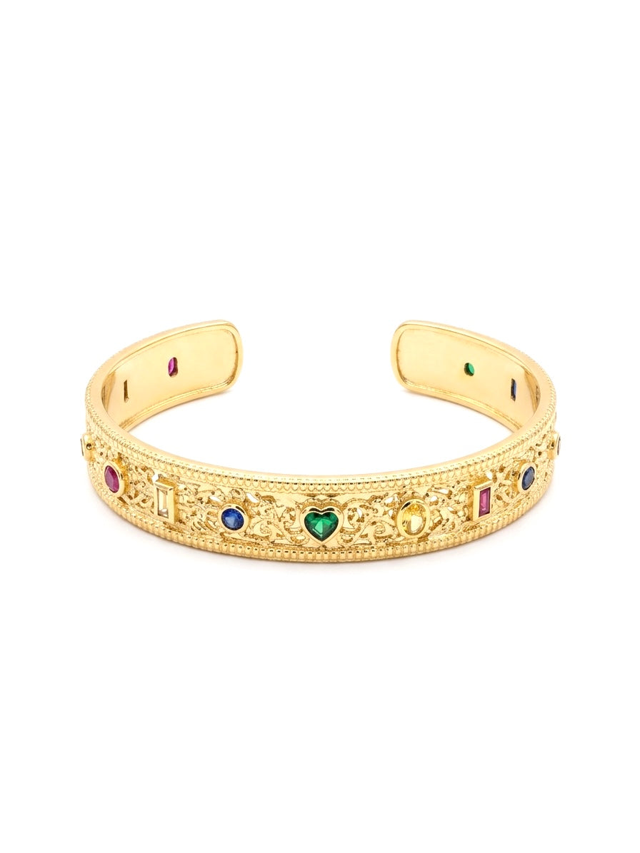 Royal Filigree Heart Cuff