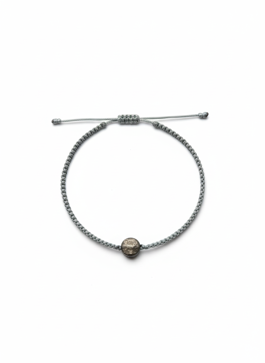 Handcrafted Hematite Moonstone Cord Bracelet