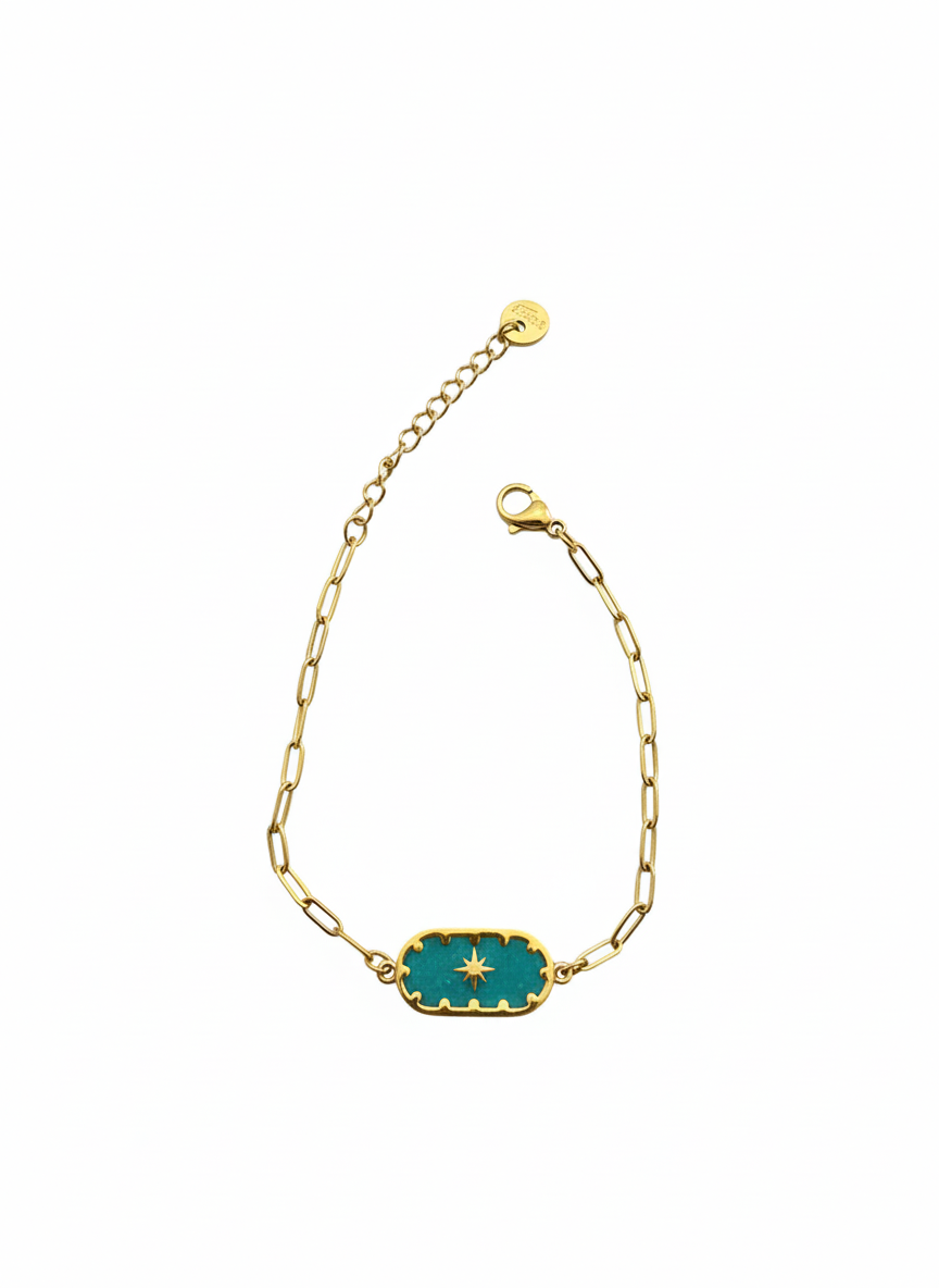 Teal Star Charm Bracelet