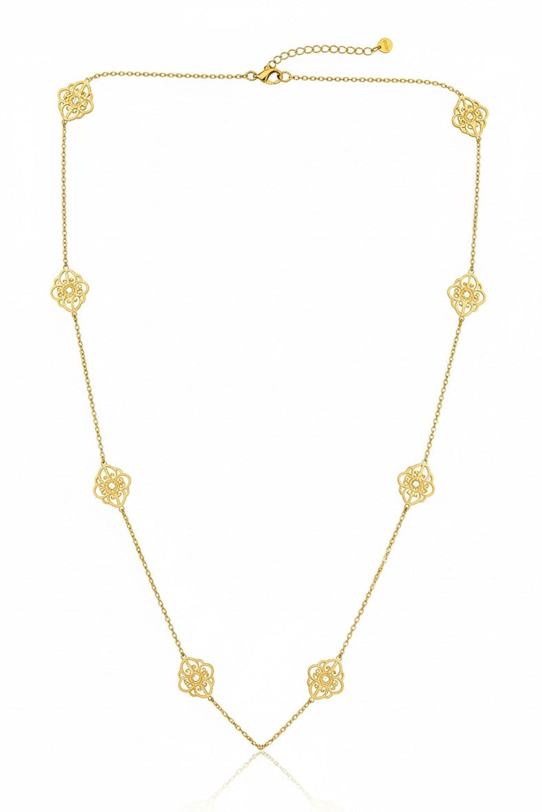 Gilded Filigree Long Necklace