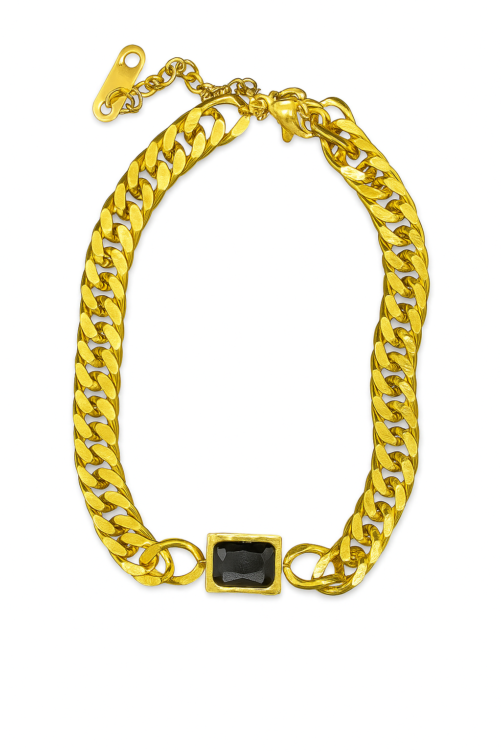 Black Crystal Curb bracelet