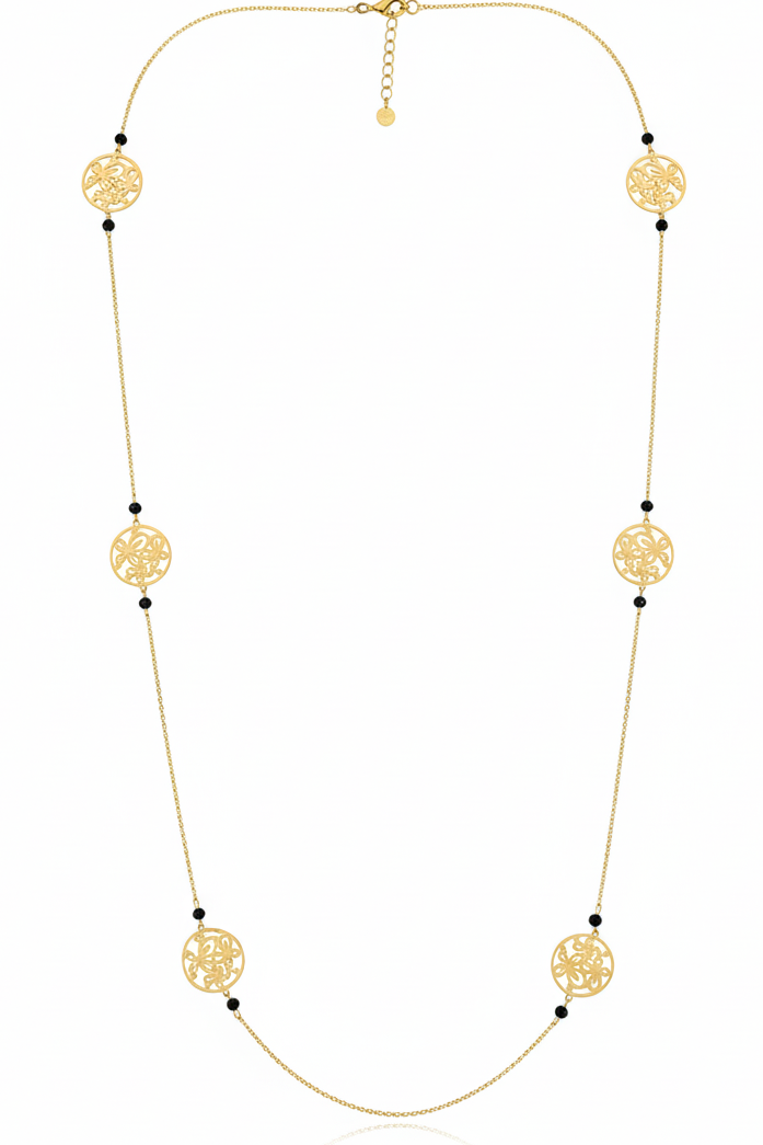 Midnight Bloom Long Necklace