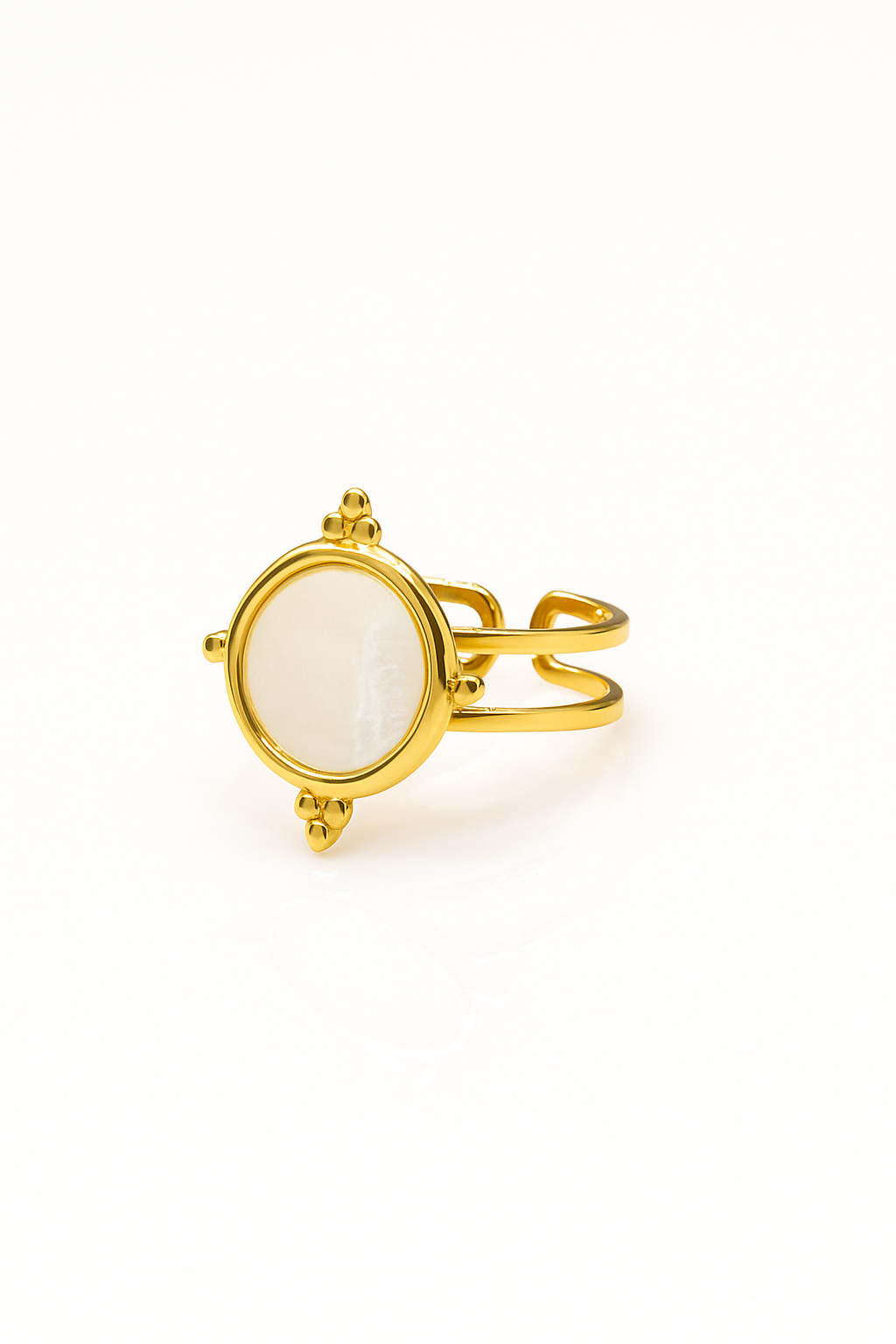 Gold Moonstone Ring
