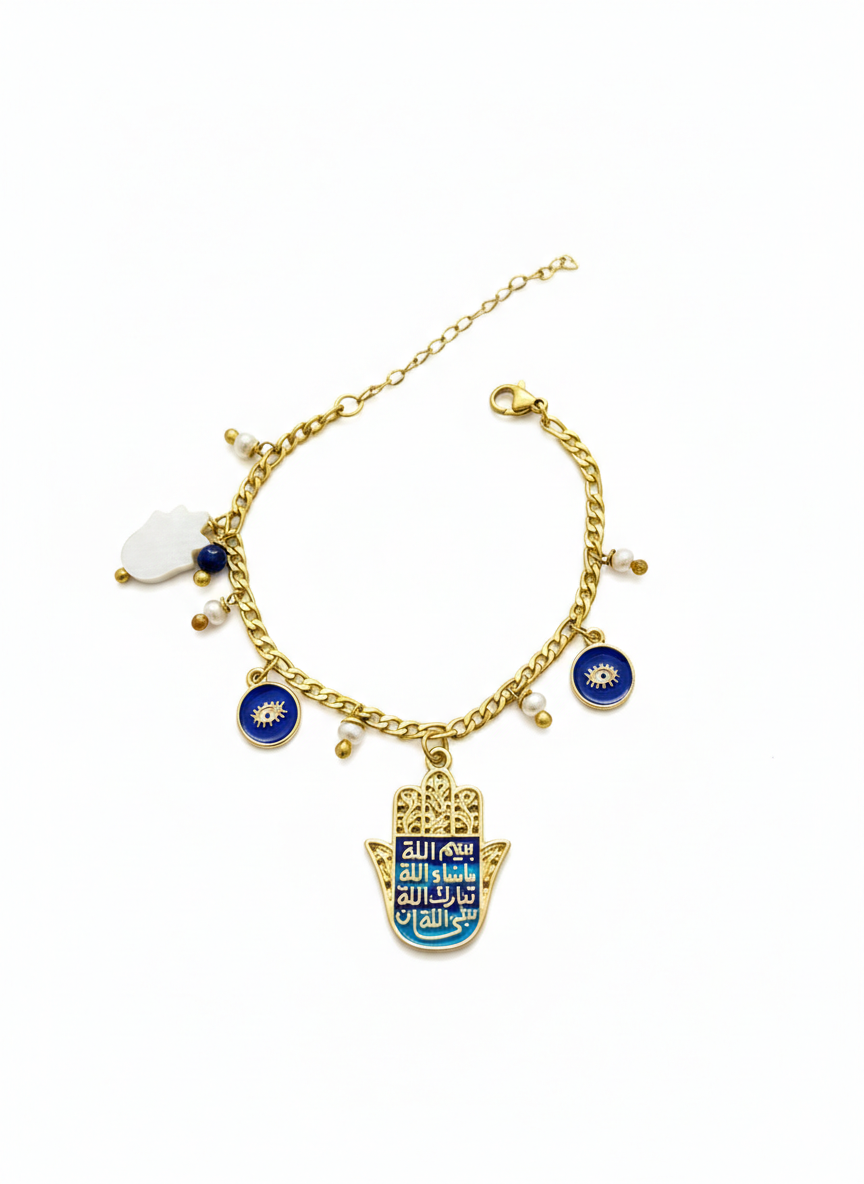 Artisan Gold-Dipped Charm Bracelet