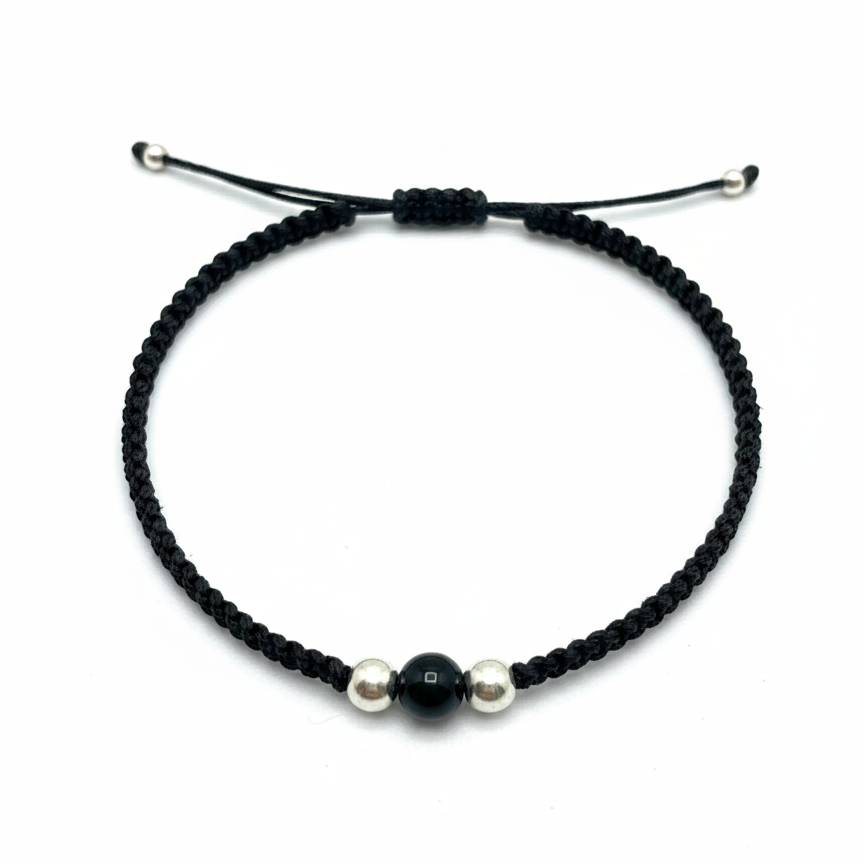 Minimalist Gemstone Braid Bracelet