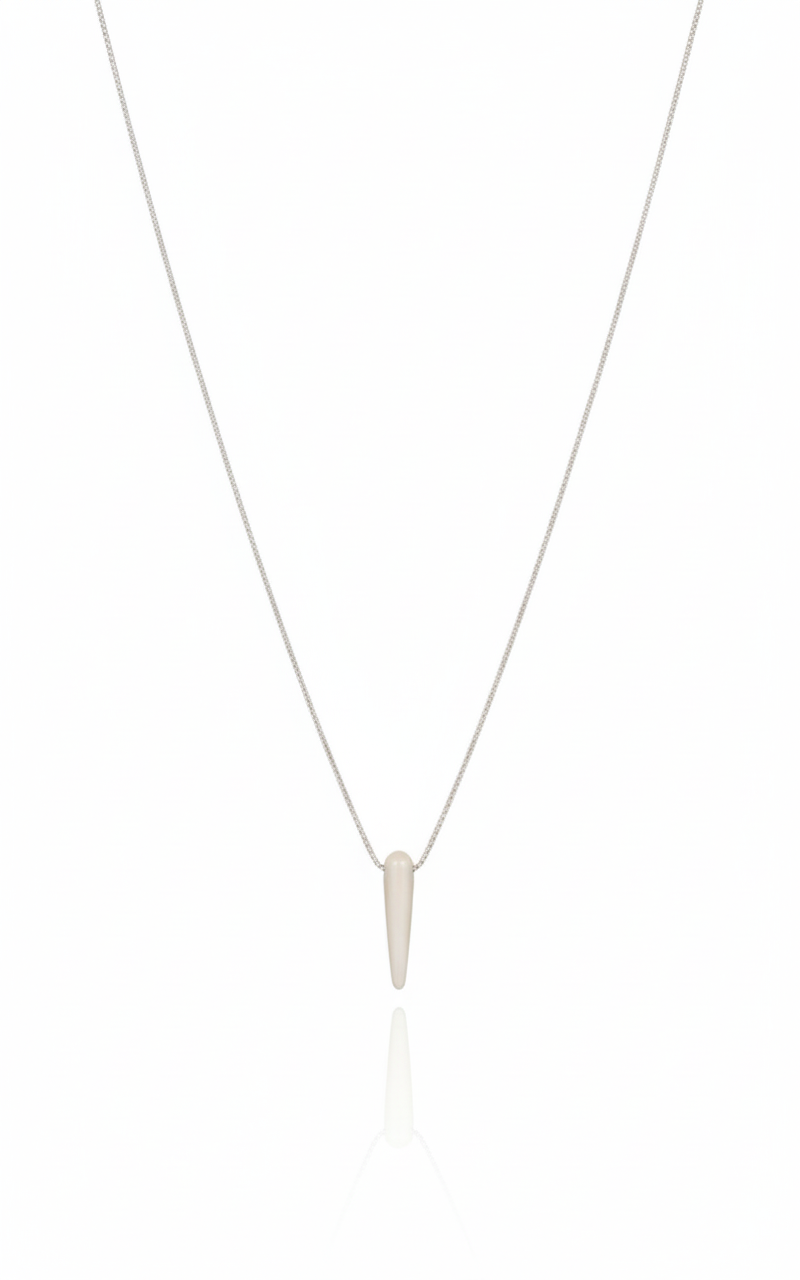 The Ivory Tusk Pendant Silver Necklace