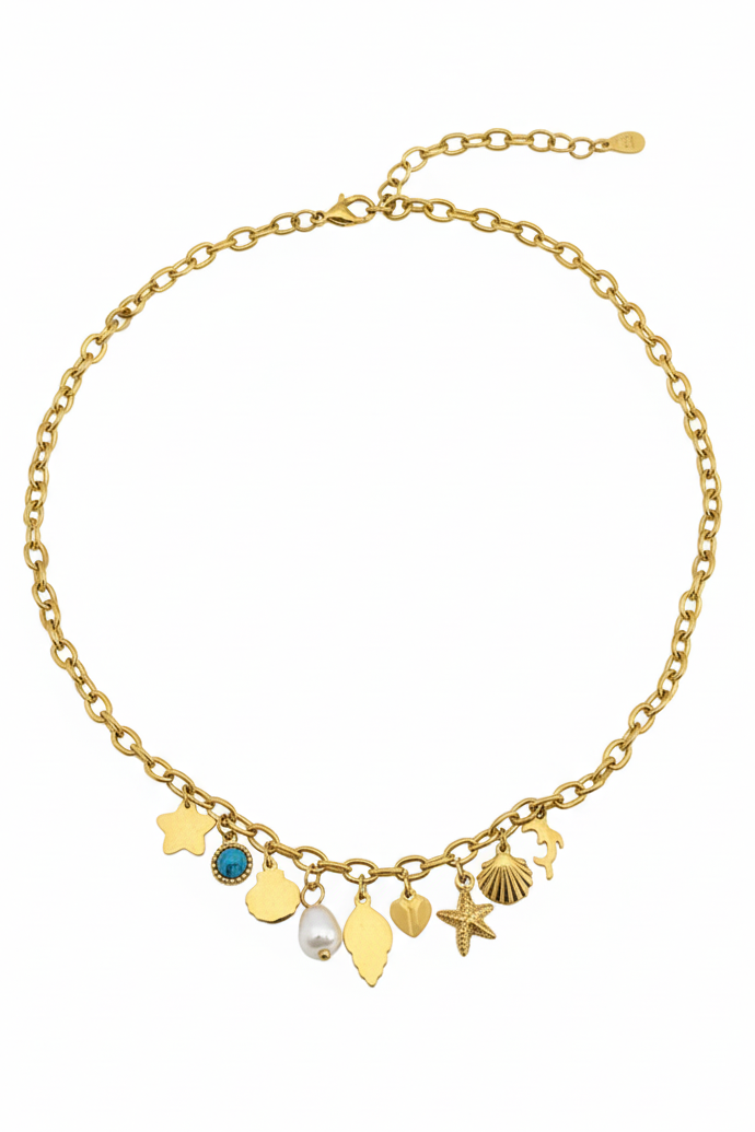 Oceanic Dream Multi-Charm Choker Necklace