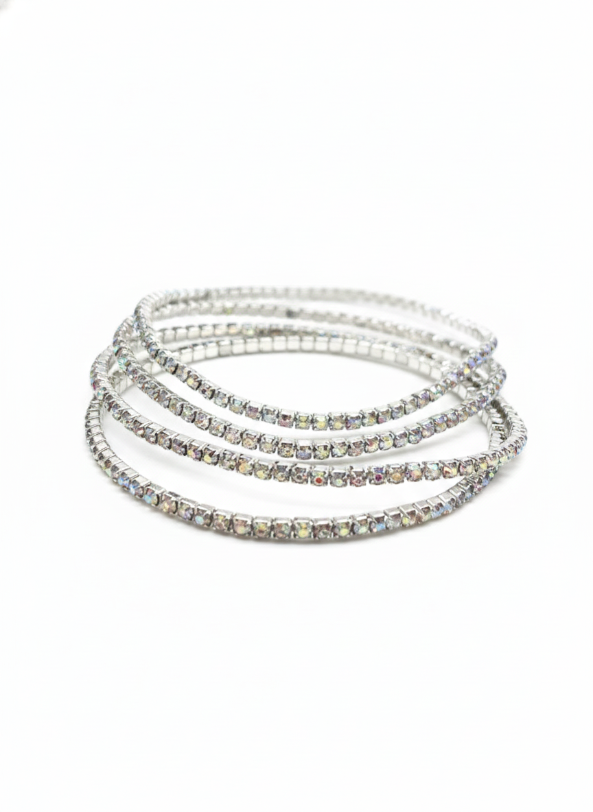The Crystal Mist Stack Bracelets