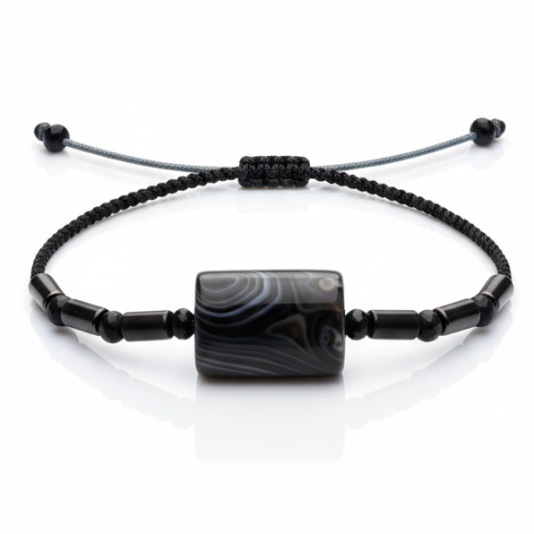 Shadow River Agate Handmade Bracelet