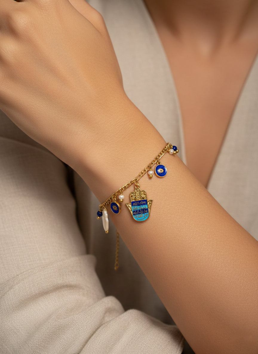 Artisan Gold-Dipped Charm Bracelet