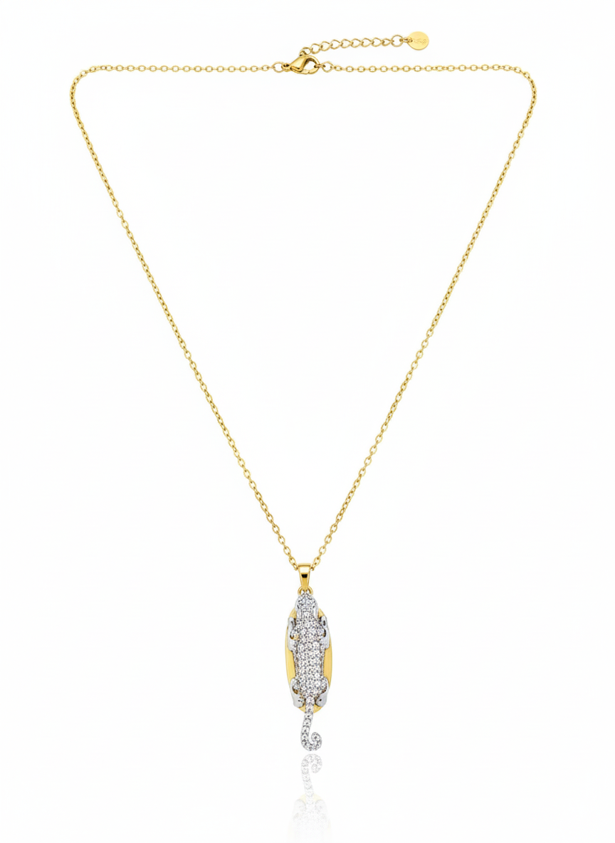 Prowling Panther Pendant Necklace