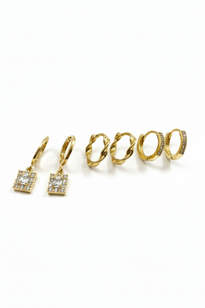 The Radiant Emerald-Cut Set Earrings