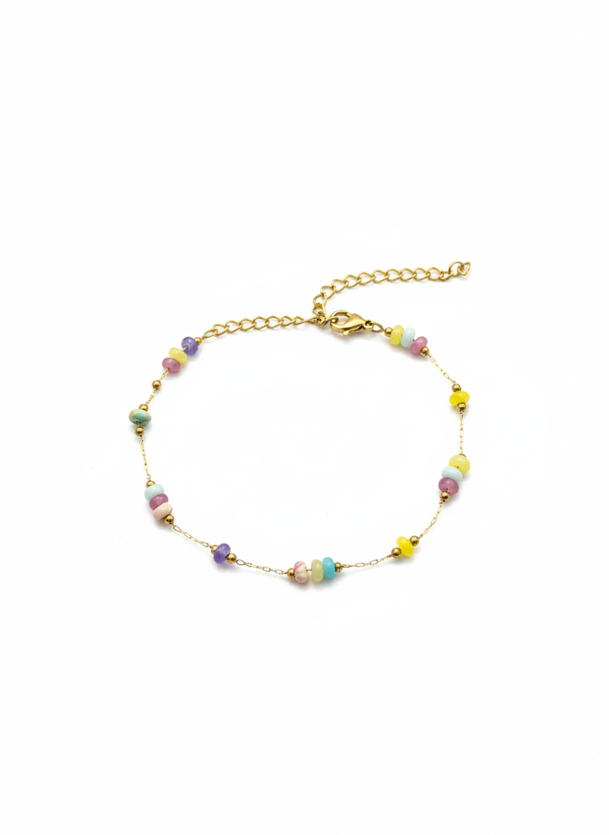 "Tropical Pebble Stream" Anklet