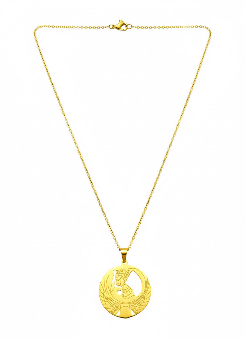 Isis Winged Medallion Necklace