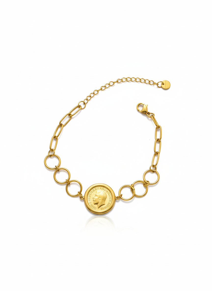 Roman Emperor Interlocking Link Bracelet