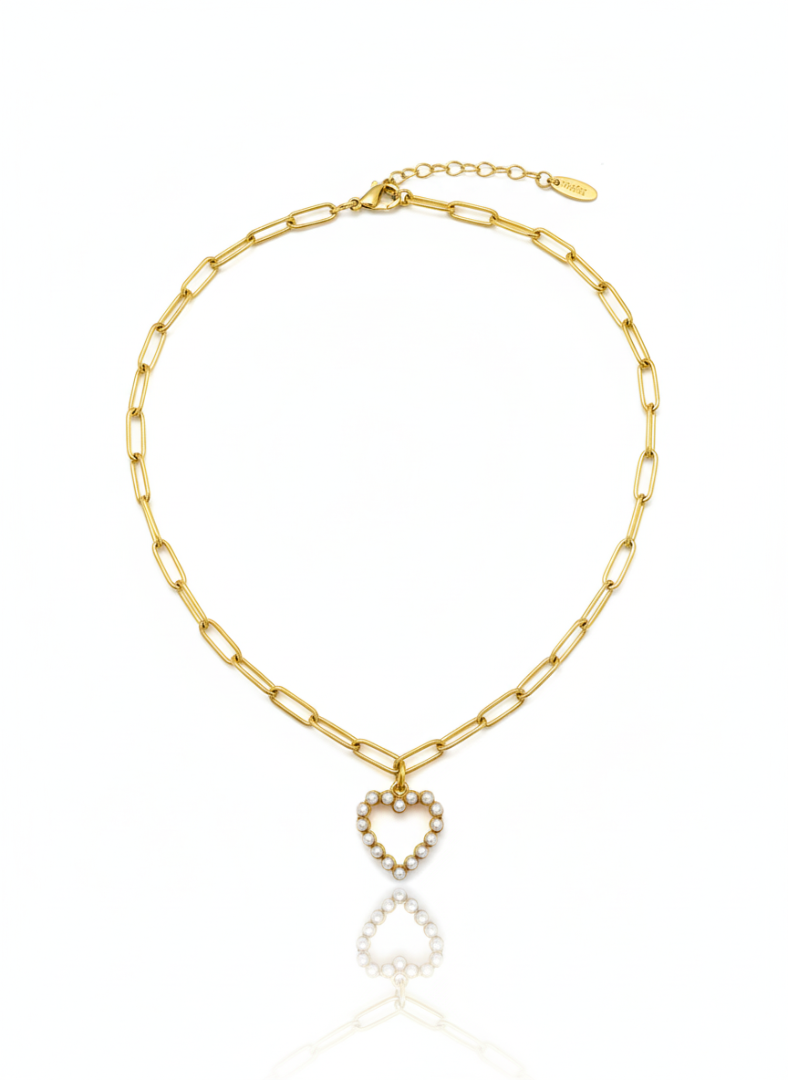 Pearl Heart Necklace