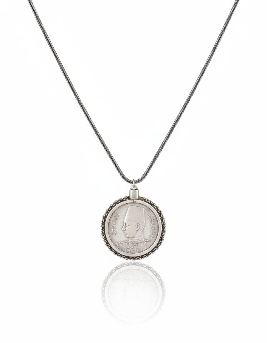 Egyptian Coin Medallion in 925 Silver