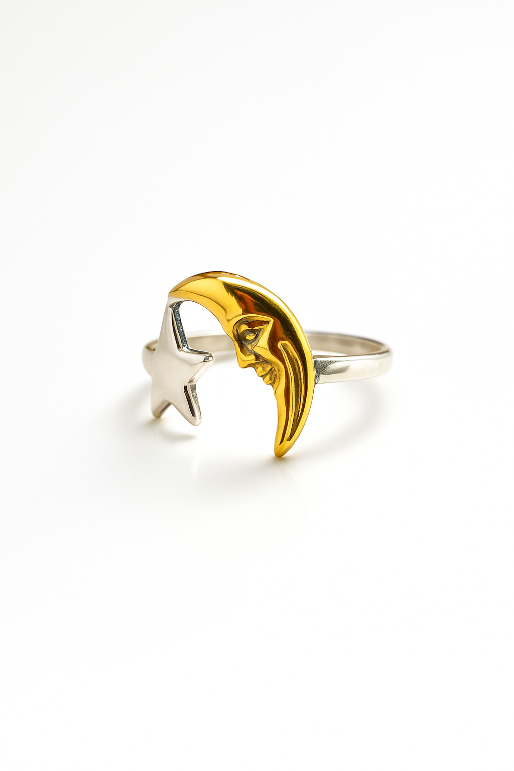 Moon & Star Duo Ring