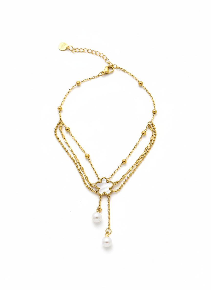Pearl Blossom Anklet