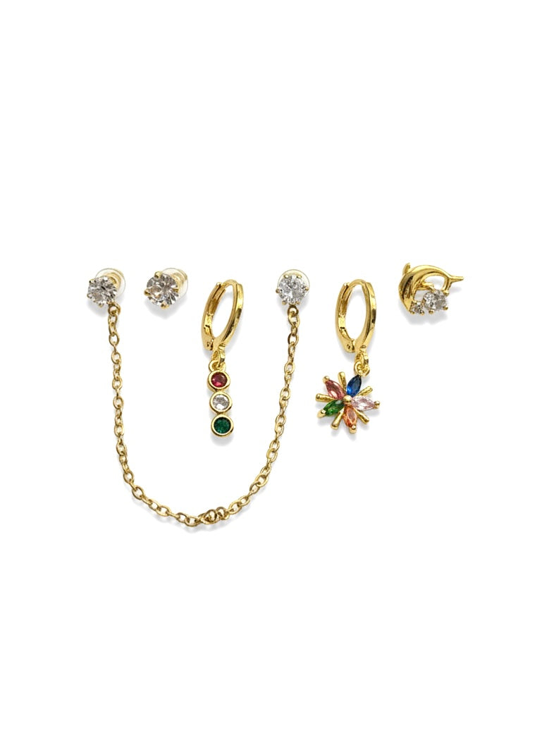 Rainbow Dolphin EarringSet