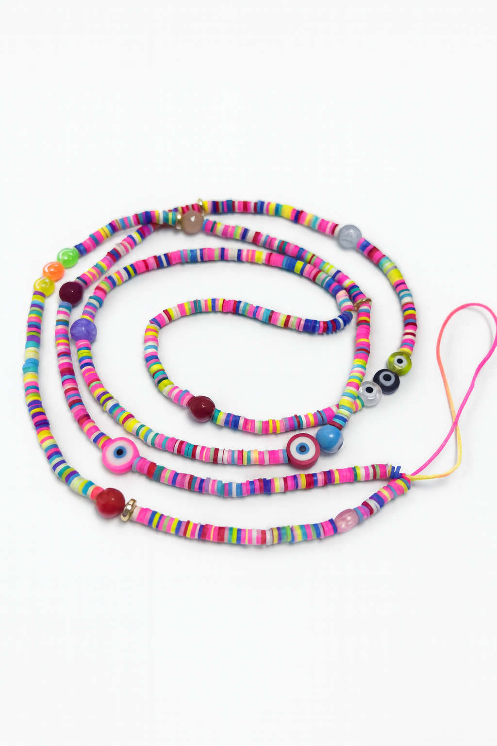 Handcrafted Multi-Colored Phone Chain