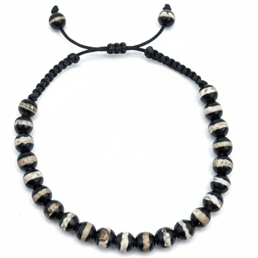 Zebra Stone Loop Handmade Bracelet