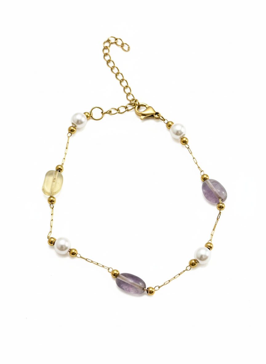 Pastel Gemstone Anklet