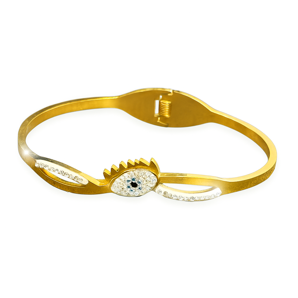 Crystal Evil Eye Bangle