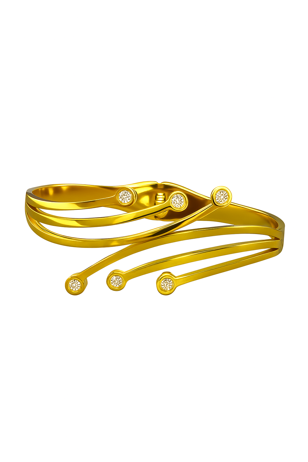 Modern Wave Cuff Bangle