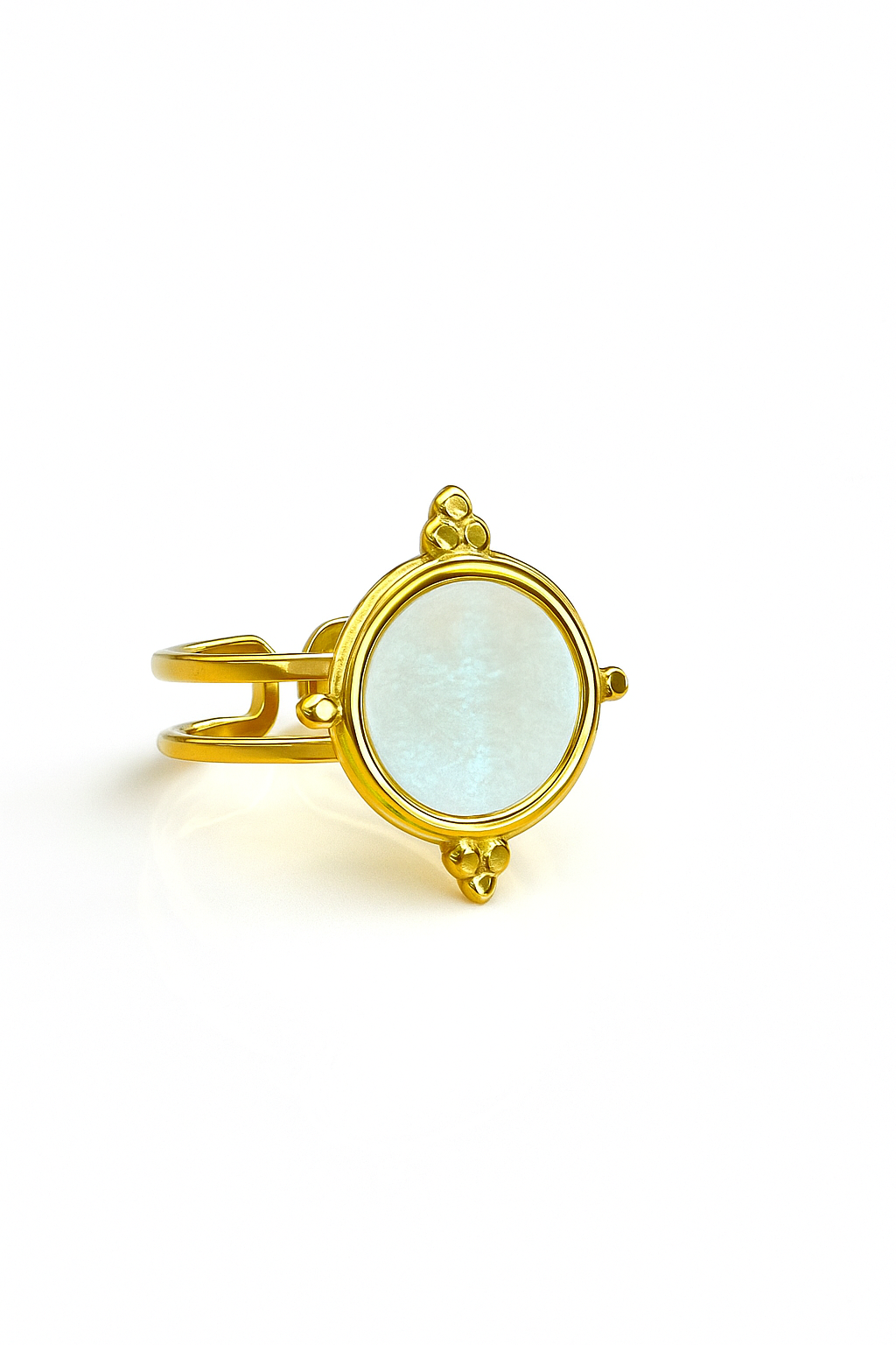 Gold Moonstone Ring