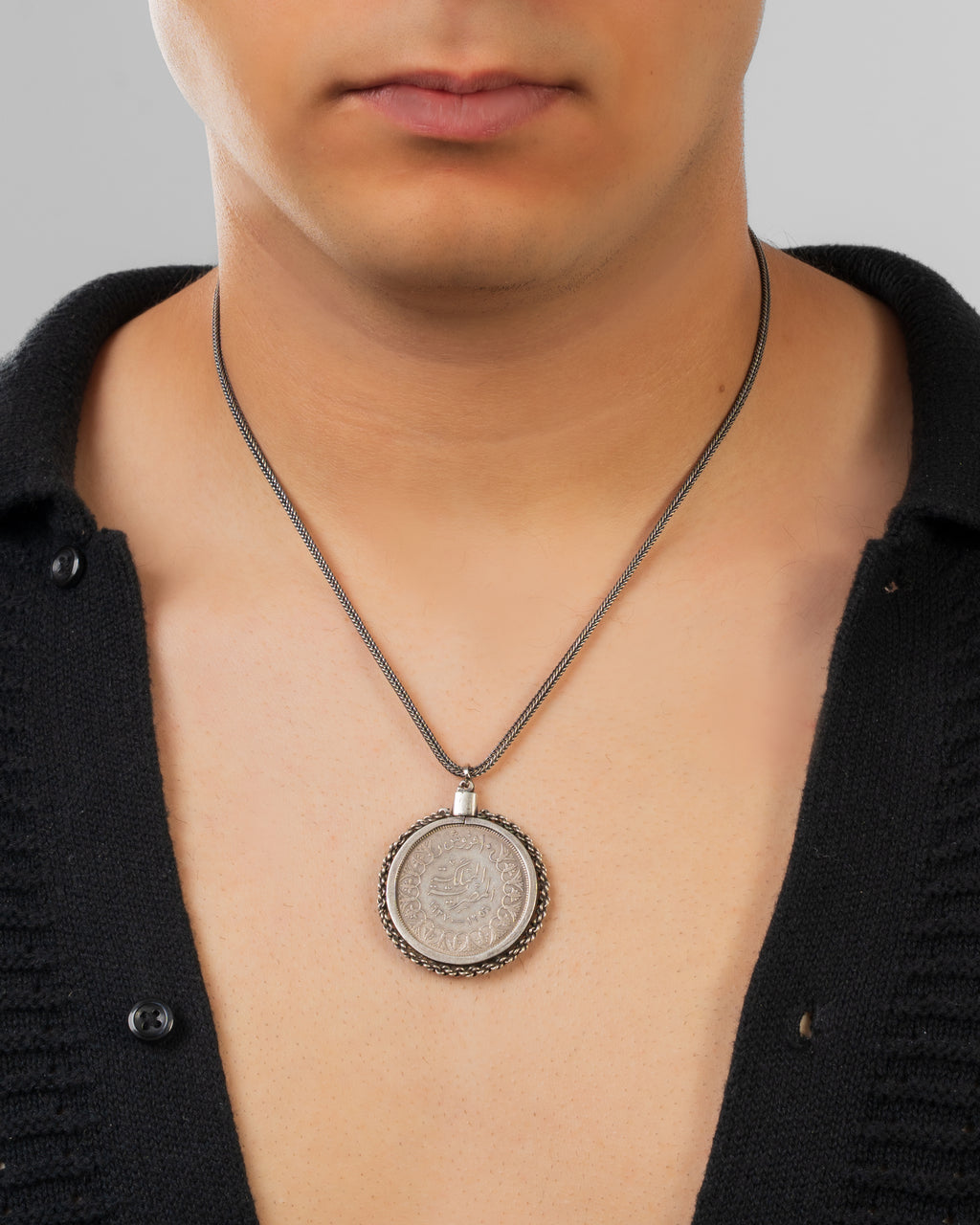 Egyptian Coin Medallion in 925 Silver
