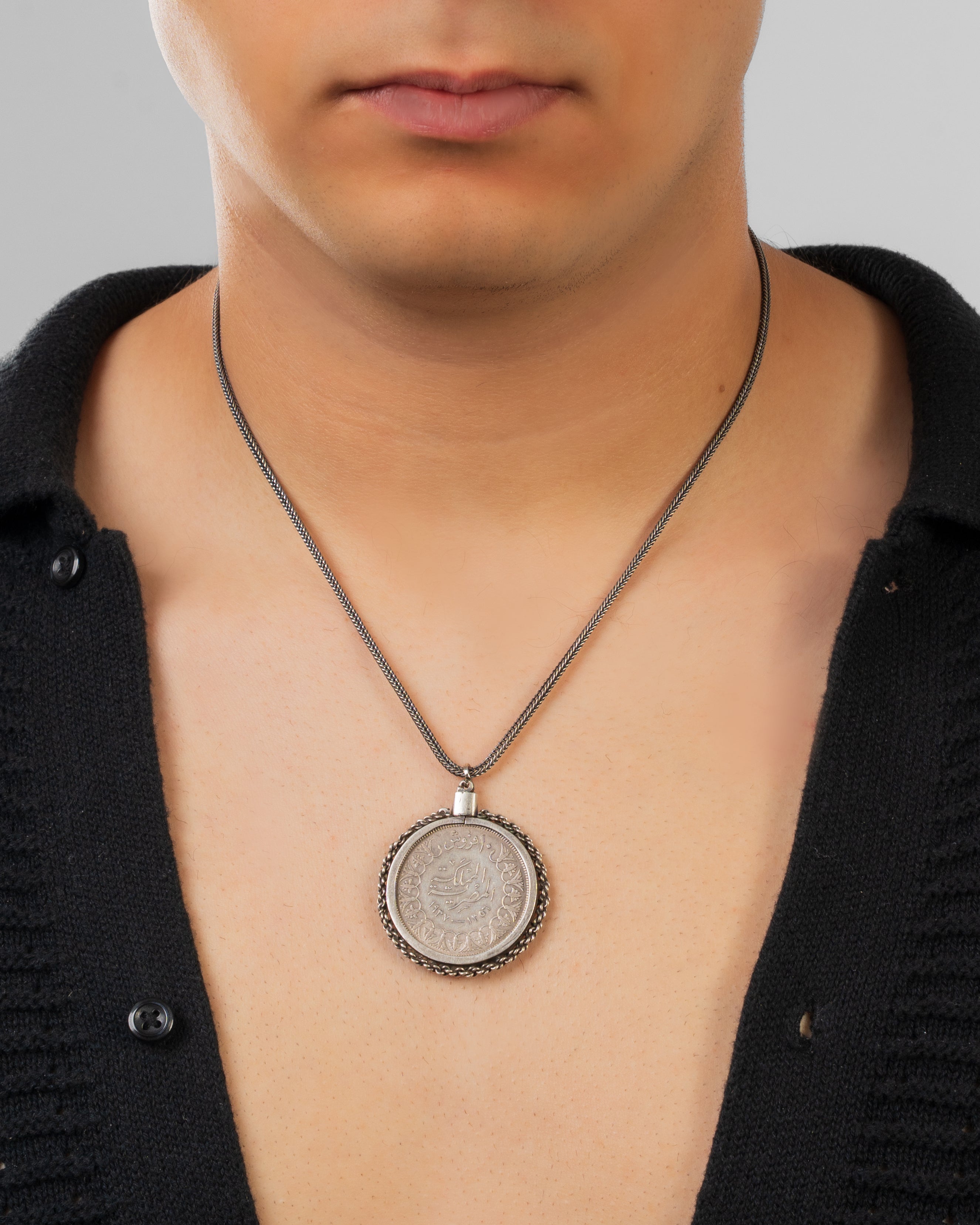 Egyptian Coin Medallion in 925 Silver