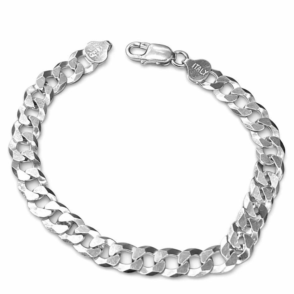 Silver 925 The Milano Bold Curb Link Bracelet