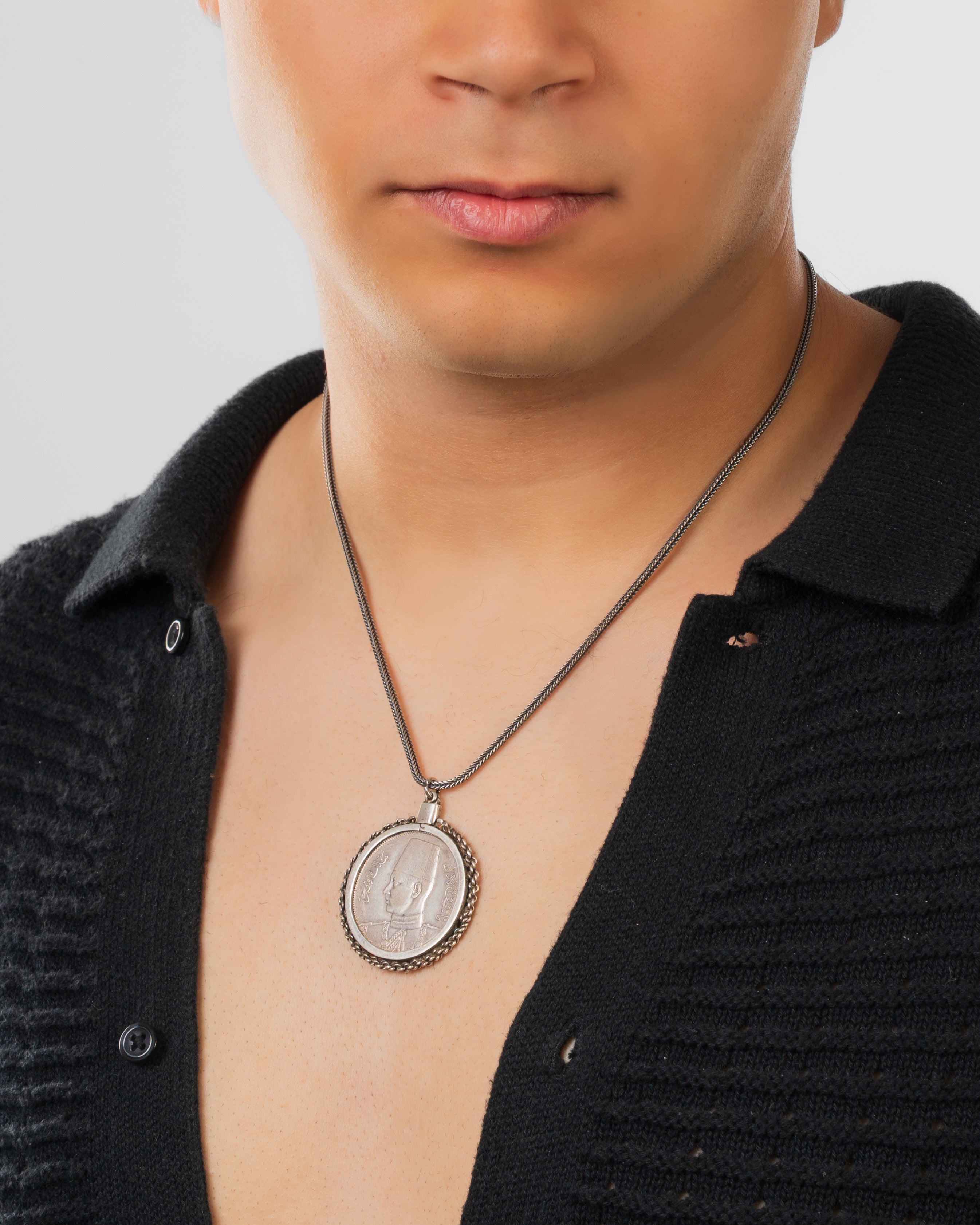 Egyptian Coin Medallion in 925 Silver
