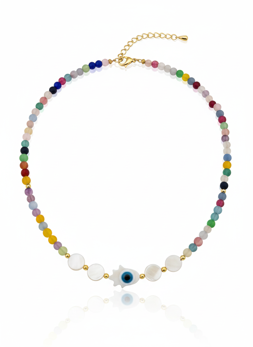 Rainbow Guardian Handmade Choker Necklace