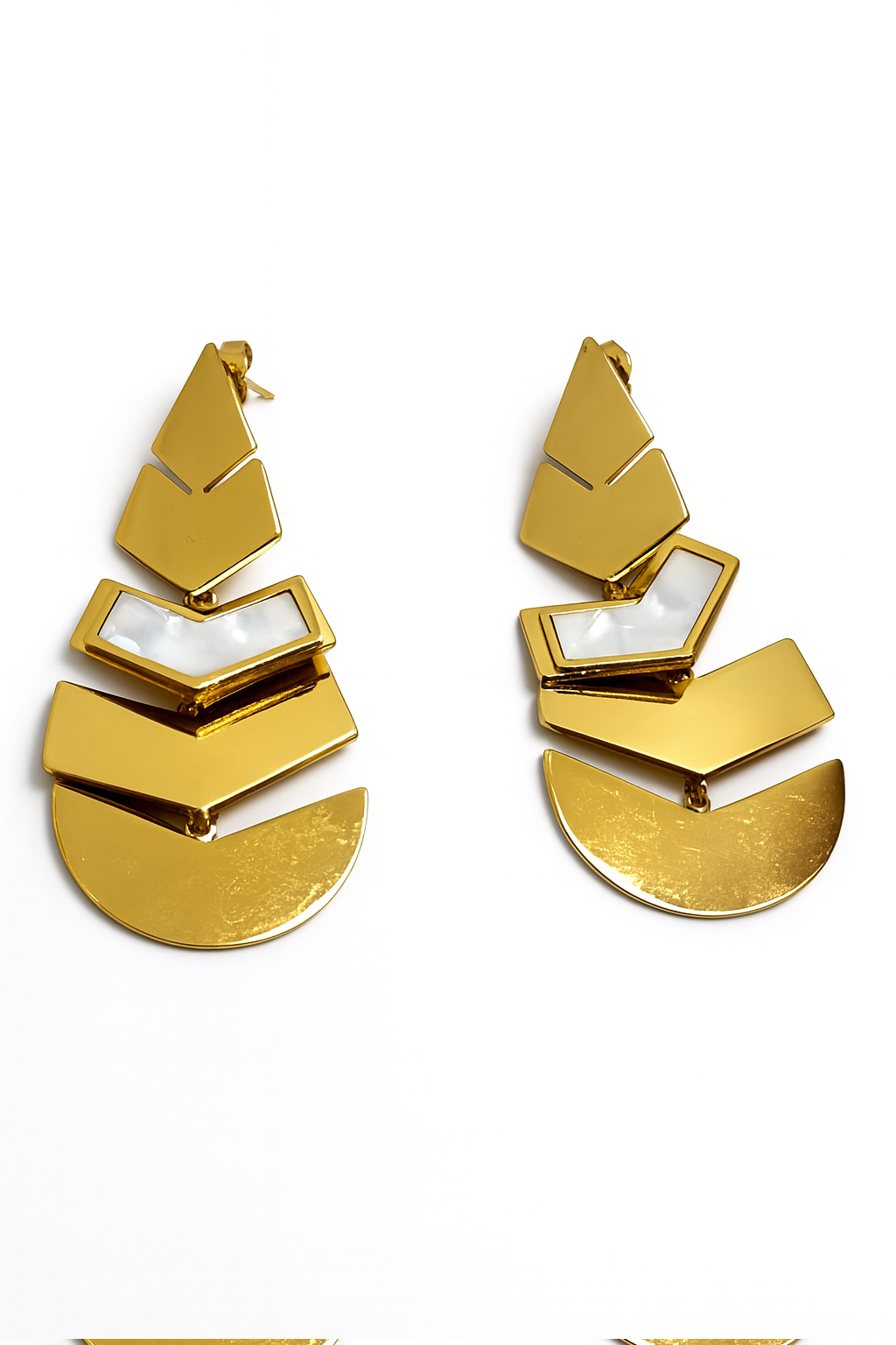 The Art Deco Chevron Drops Earrings