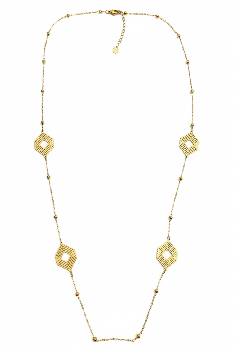 Filigree Medallion Long Necklace