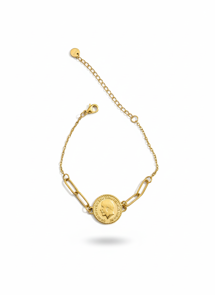 Roman Emperor Paperclip Chain Bracelet