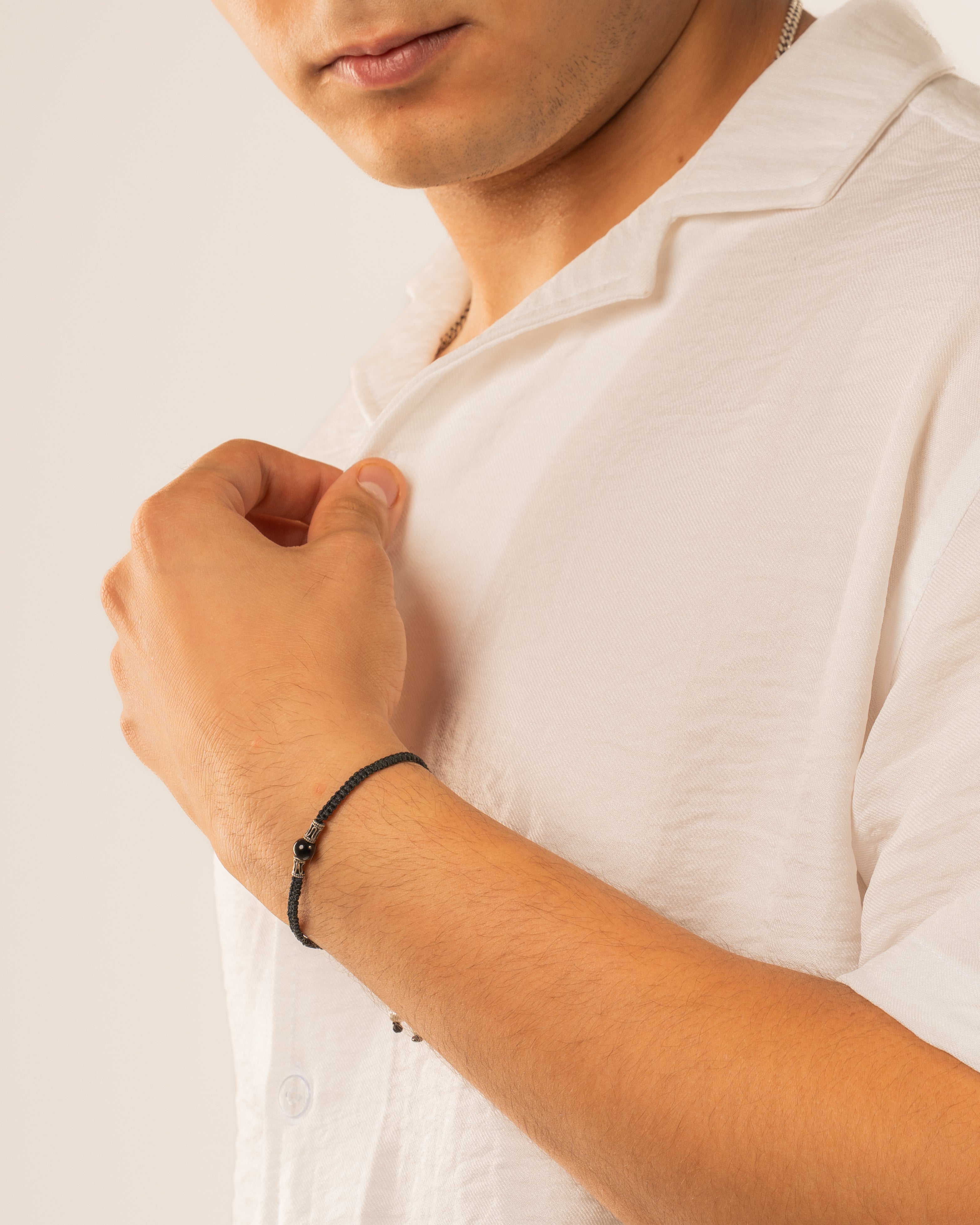 Classic Hand-Braided Onyx Bracelet