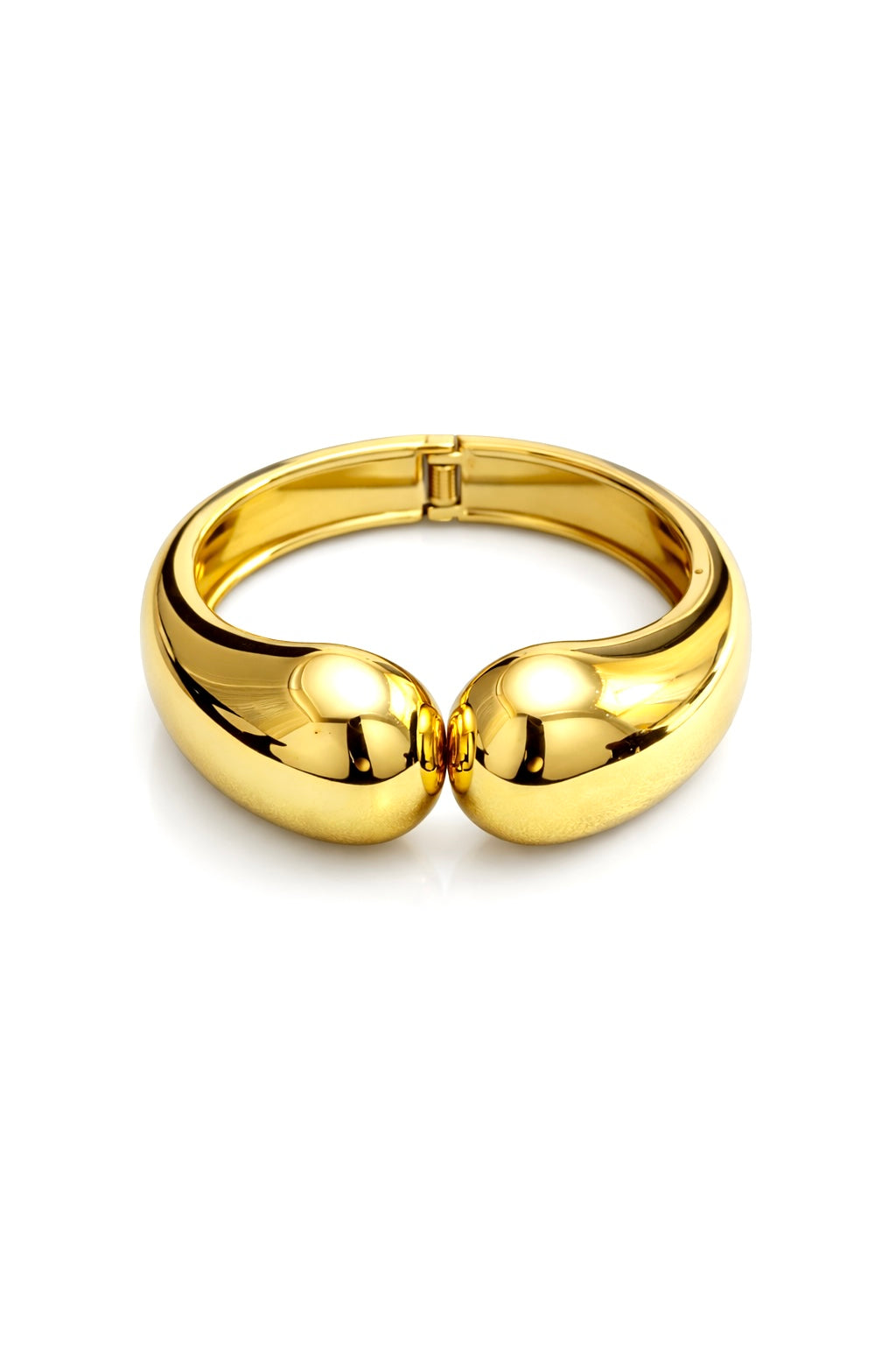 Gilded Teardrop Cuff Bangle